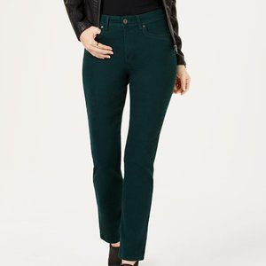 ~Pine Green Tummy-Control Hi-Rise Slim-Leg Jeans~